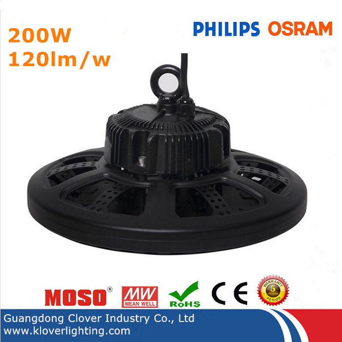 Philips SMD 3030 200W UFO LED high bay lights with Meanwell driver