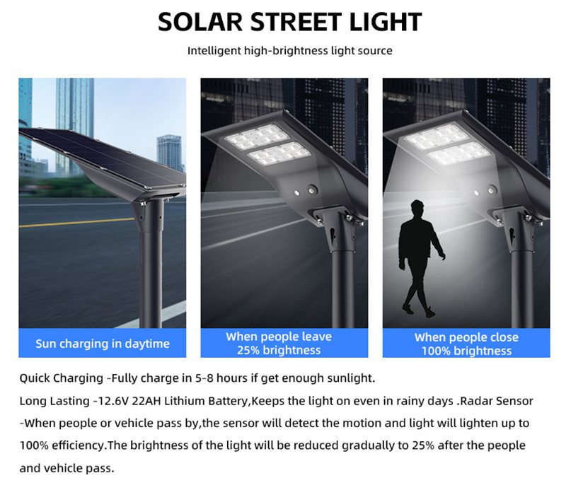 60W solar street light all in one