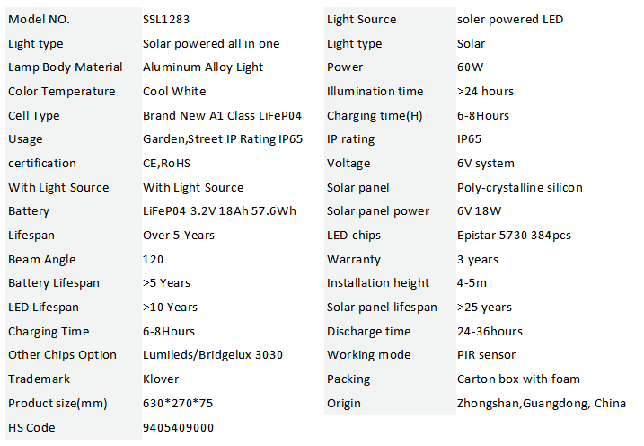 China Factory wholesale 60W All In One LED Solar Street Lights