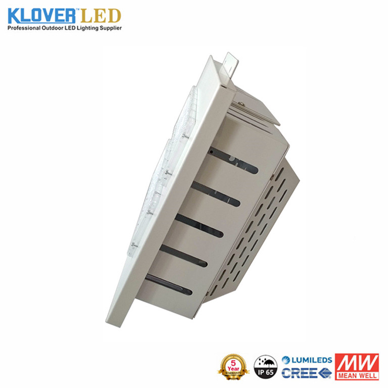 100W recessed LED canopy light for gas station