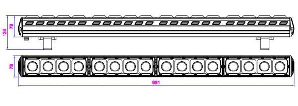 size for 160W linear LED high bay lights