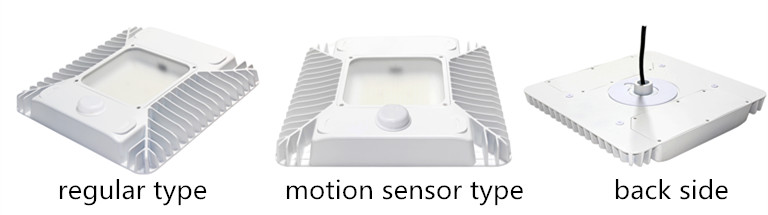 100W 150w motion sensor led canopy light fixtures