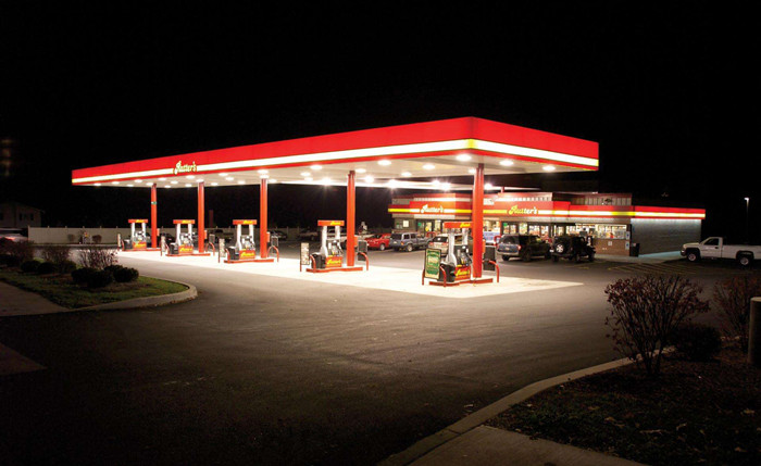recessed 150W LED canopy lights for gas station