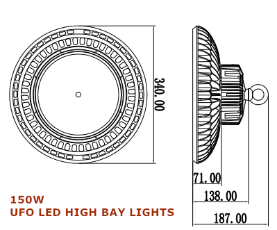 IP65 150W UFO LED high bay lights