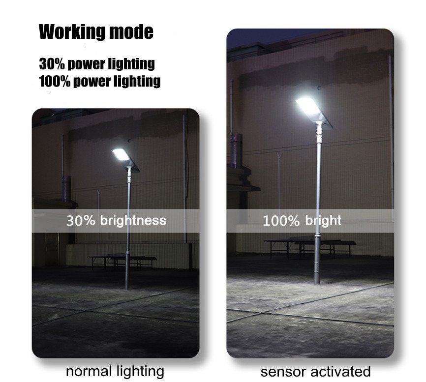 60W motion sensor all in one integrated solar street light
