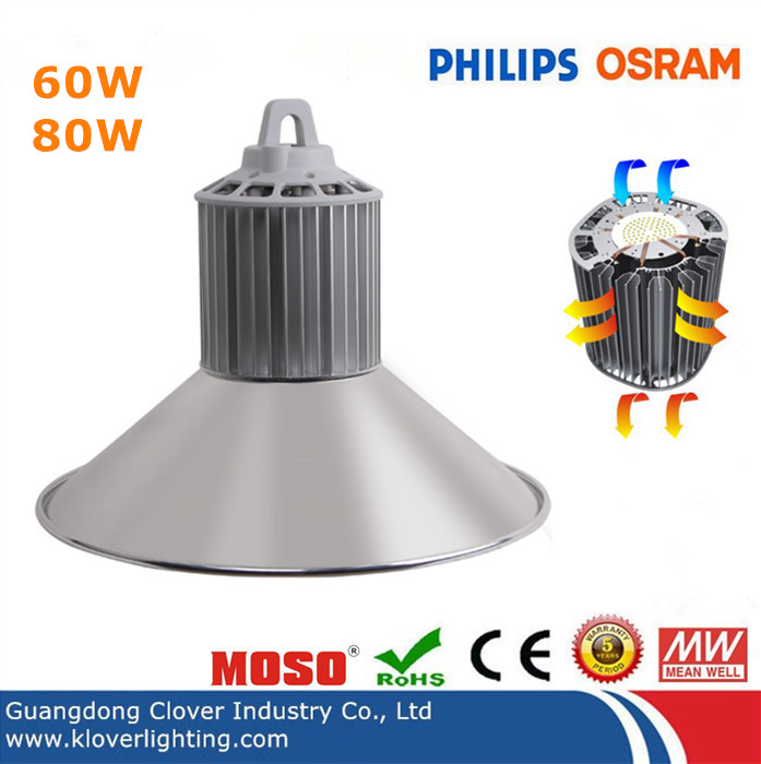 Philips SMD3030 80W LED high bay lights Meanwell driver