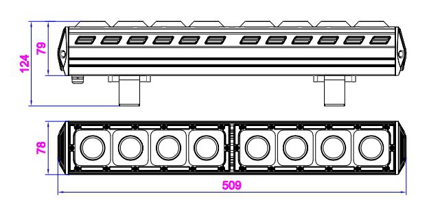 size for 80W linear LED high bay lights