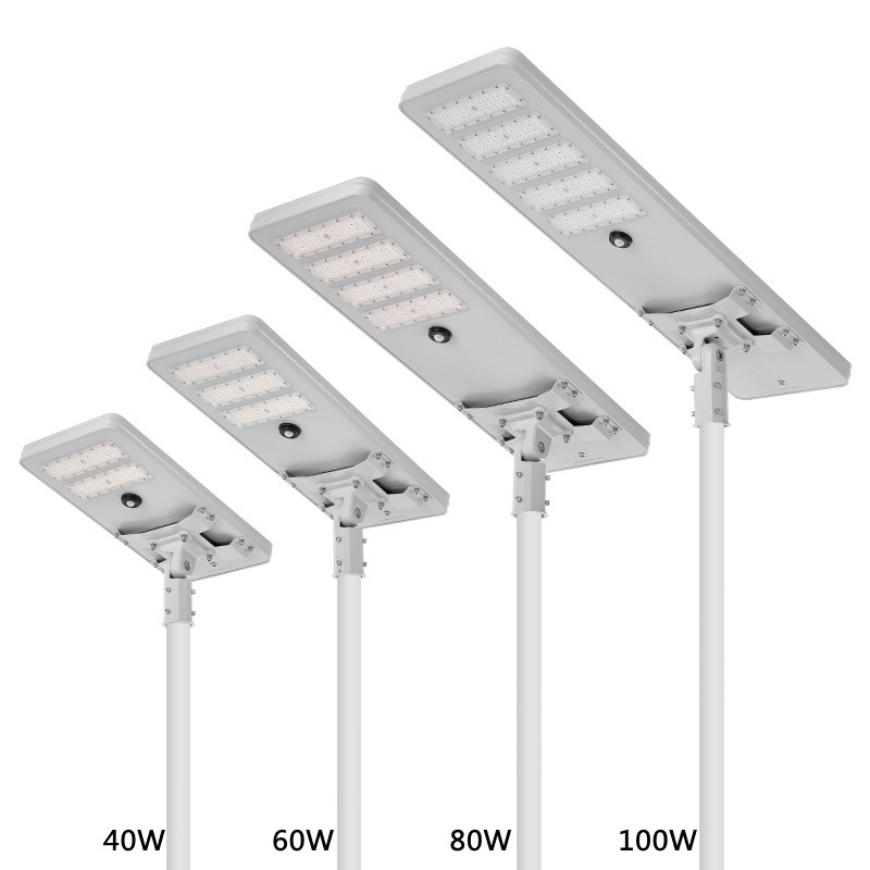 40w 60w 80w 100w solar powered street lighting