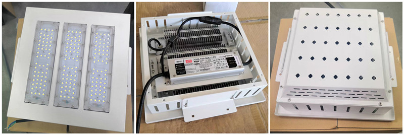 Recessed 150W LED Canopy Light Fixtures for Gas Station