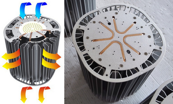 copper heat pipe for LED high bay lights