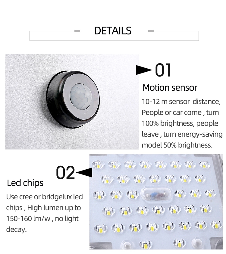 PIR sensor high lumen 90W integrated solar street light