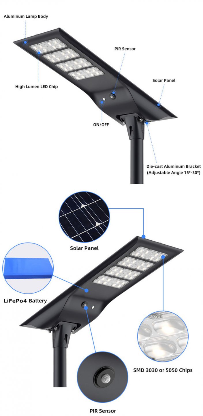 60W solar LED street light all in one