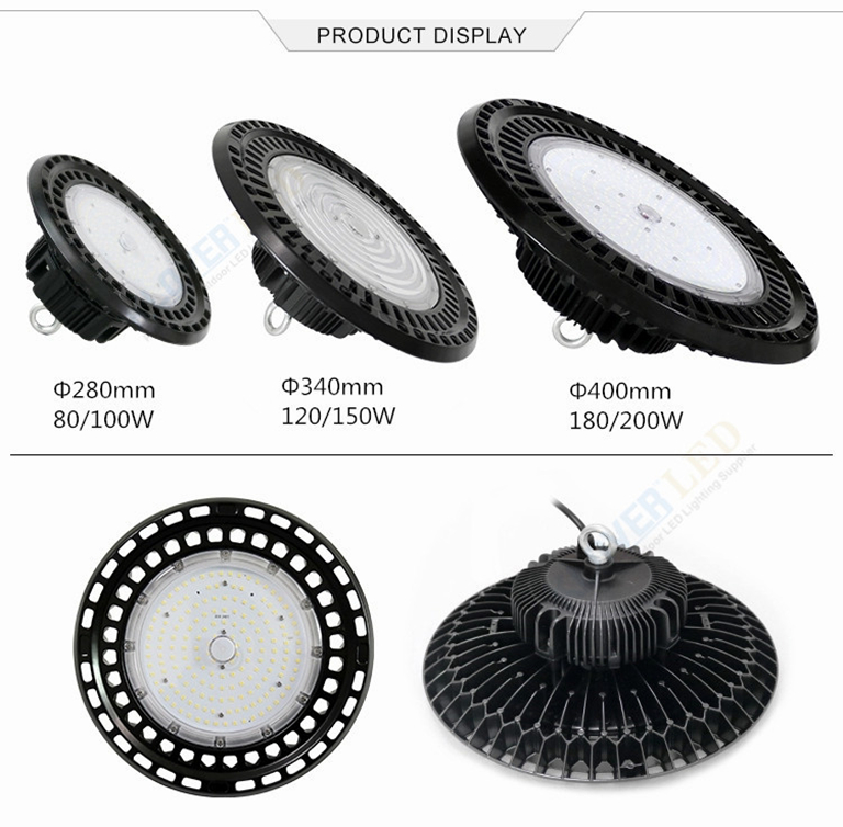 LED 100W 150W 200W 240W Warehouse LED Industrial Lighting UFO LED High Bay Light