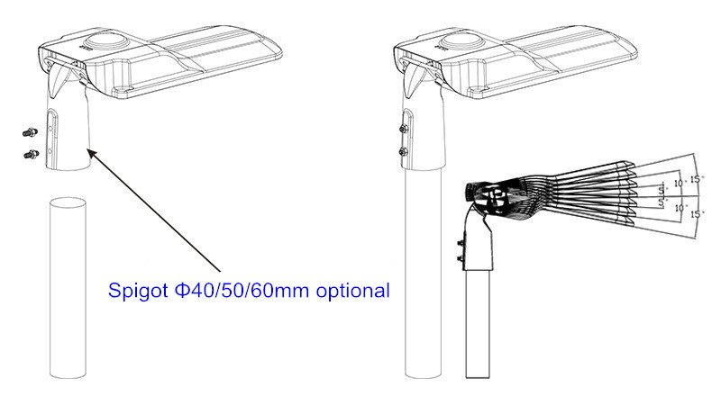 100w 150w photocell sensor led street light from china
