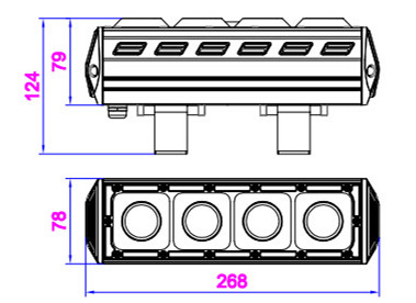 size for 40W linear LED high bay lights